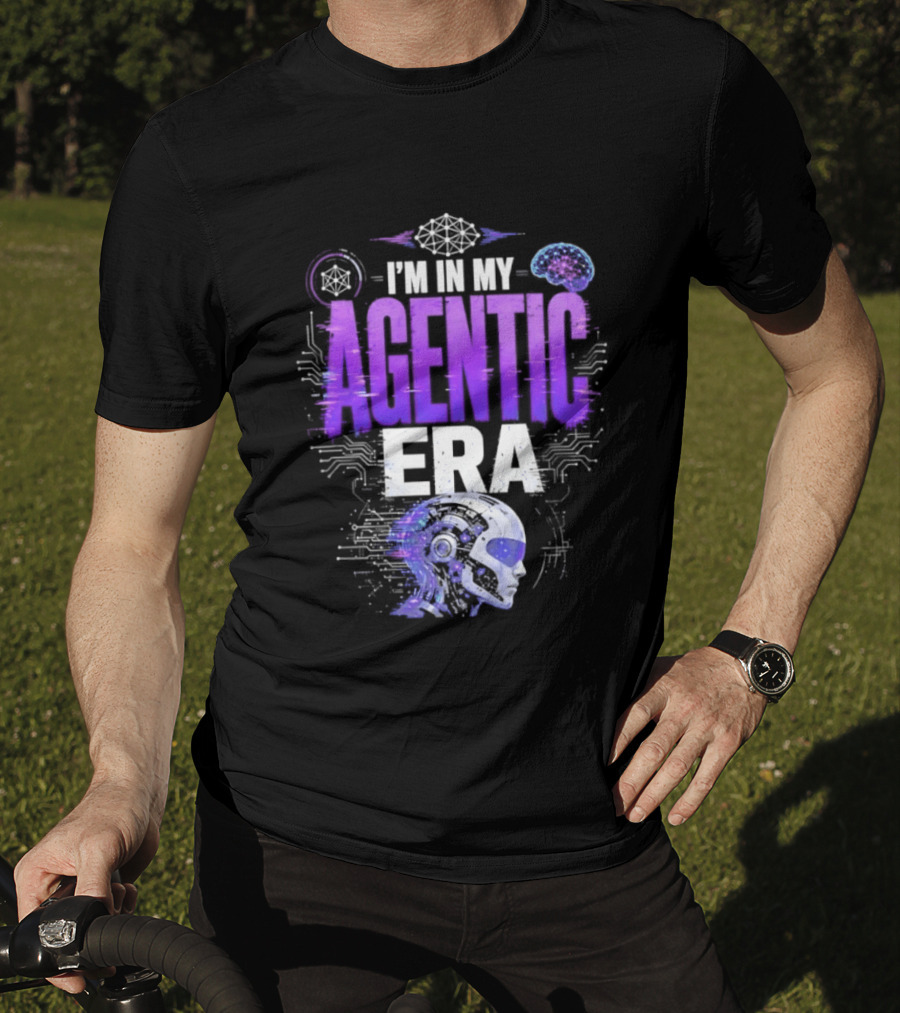 I'm In My Agentic Era Artificial Intelligence Circuit Brain Skull T-Shirt