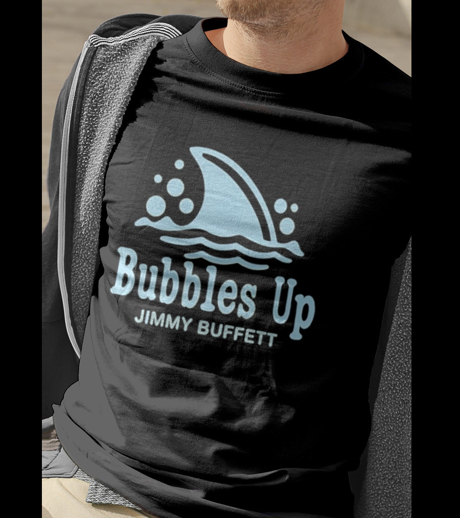 Bubbles Up Jimmy Buffett Parrothead Shark Wave Bubbles T-Shirt