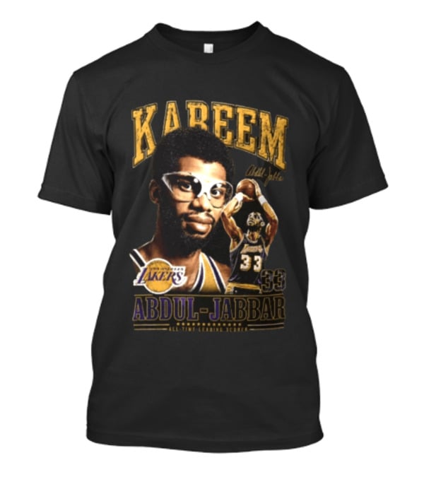 Kareem Abdul Jabbar Los Angeles Lakers NBA All Time Leading Scorer 33 T-Shirt
