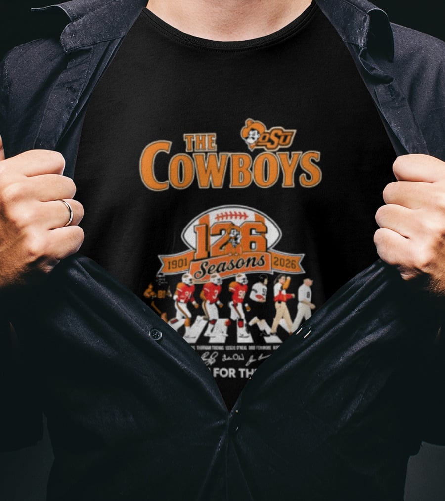 Oklahoma State University Cowboys 126 Seasons Thank You For The Memories 1901 2026 Signatures T-Shirt