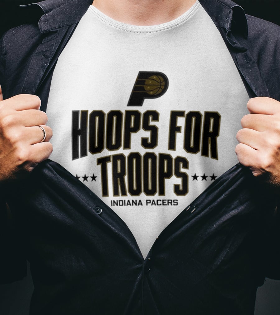 Indiana Pacers Hoops For Troops NBA 2025 T-Shirt