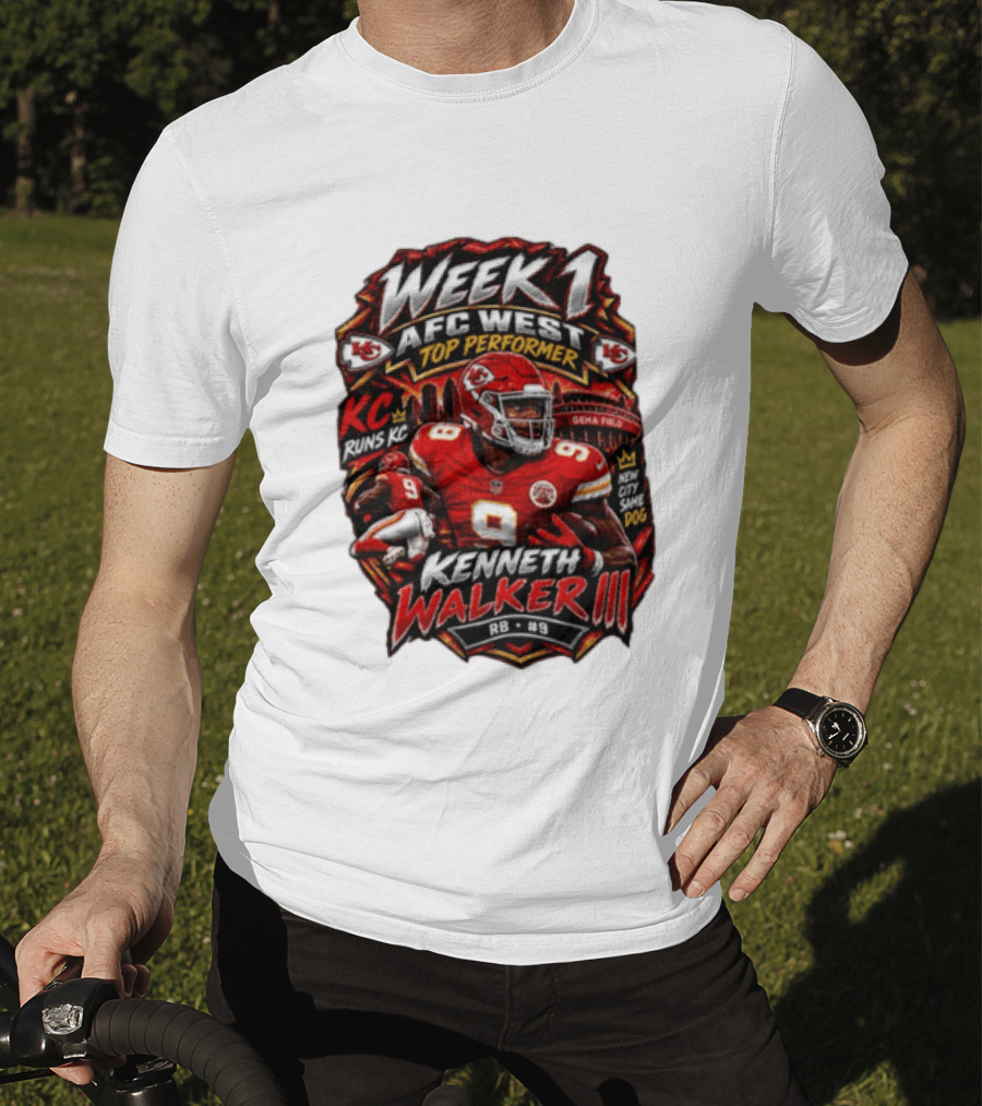 Kenneth Walker Kansas City Chiefs Week 1 NFC West Top Performer T-Shirt