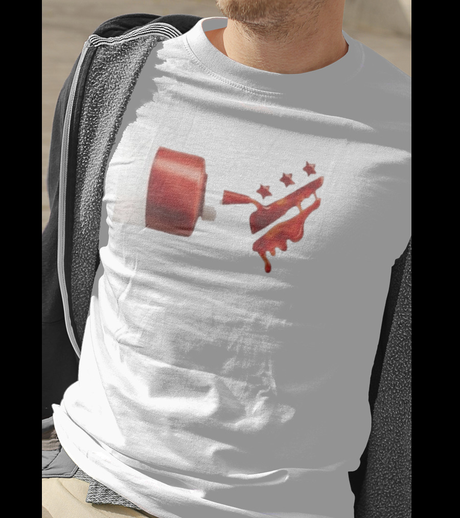 Ketchup Bottle With Three Star Splat Rating T-Shirt