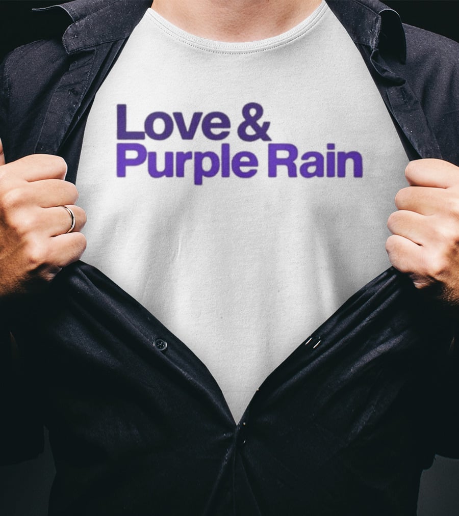 Minnesota Vikings Love Peace Purple Rain T-Shirt