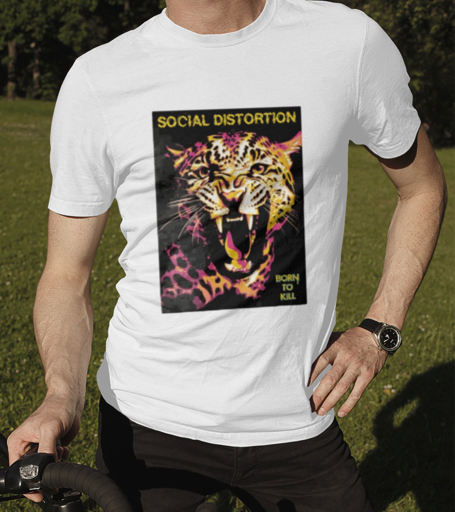 Social Distortion Snarling Leopard Born To Kill T-Shirt