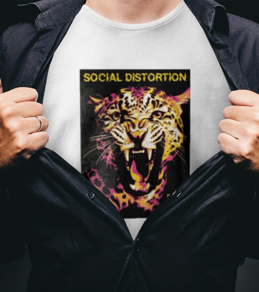 Social Distortion Snarling Leopard Born To Kill T-Shirt