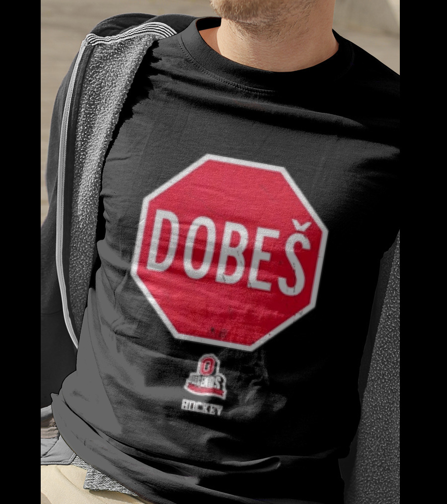 Ohio State Buckeyes Jakub Dobes Stop Sign T-Shirt