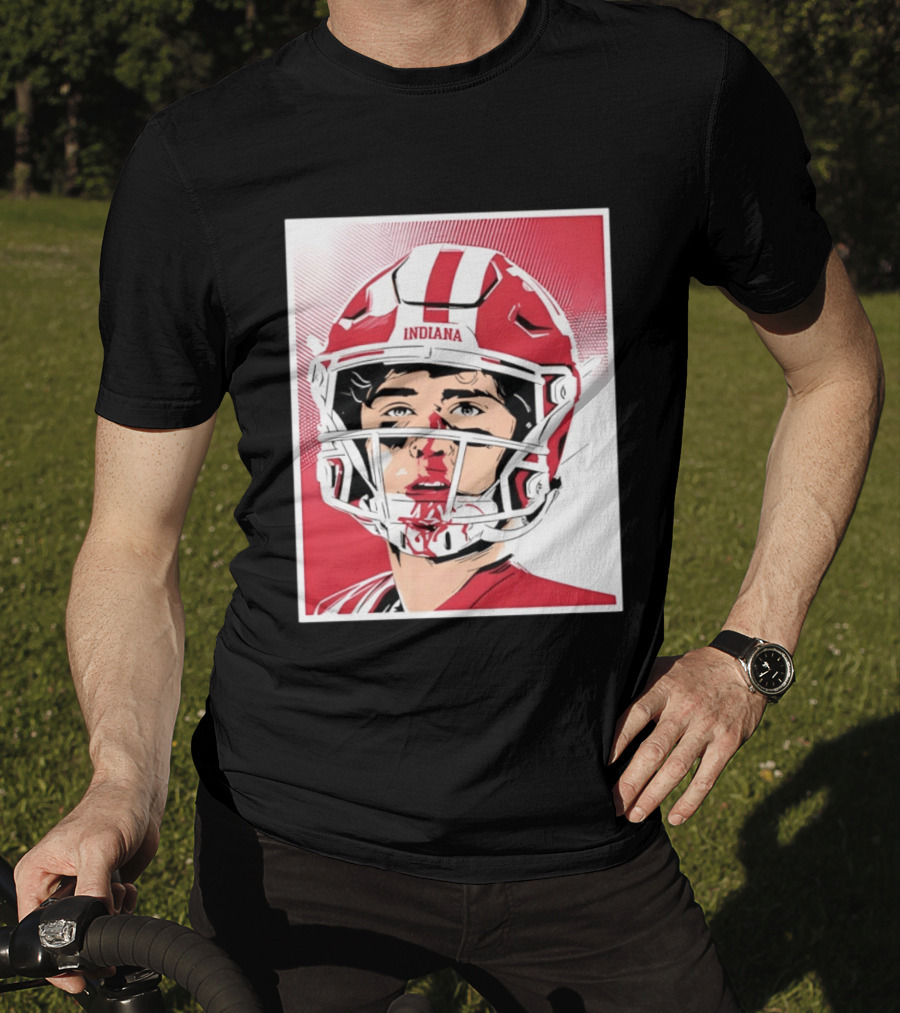 Josh Hoover Indiana Football Bloody Face Helmet T-Shirt