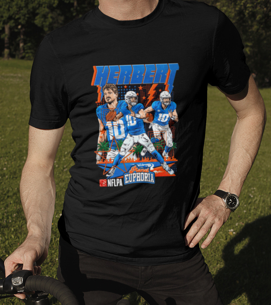 Herbert Player Euphoria NFLPA Limited Edition Lightning Version T-Shirt