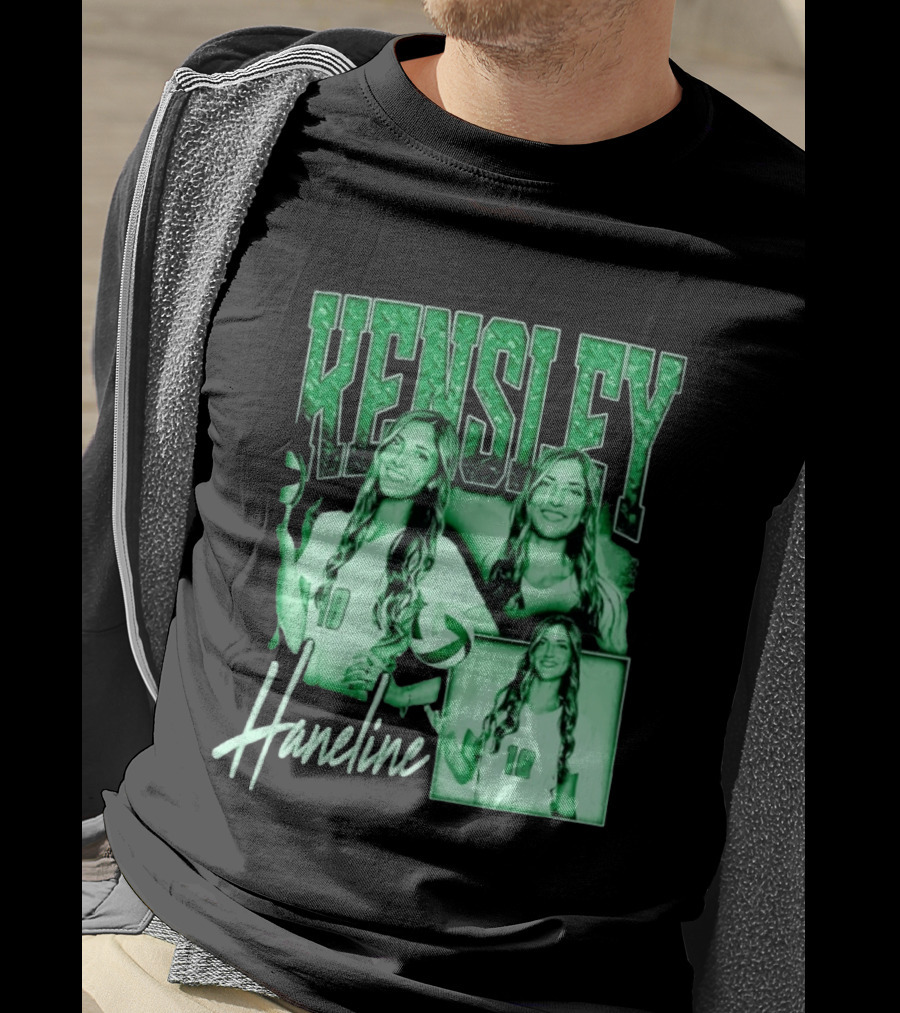 Kensley Haneline 18 Volleyball Player Green Collage T-Shirt