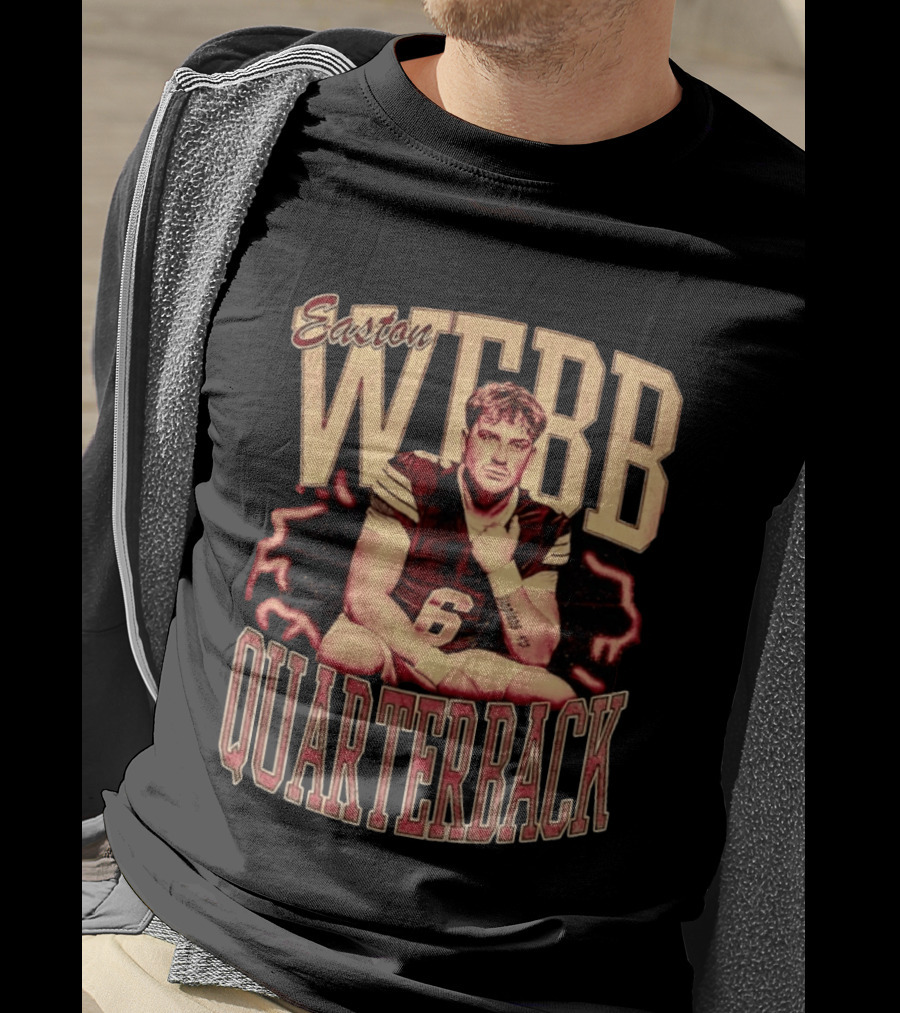 Easton WTBB 6 Quarterback Distressed Football T-Shirt