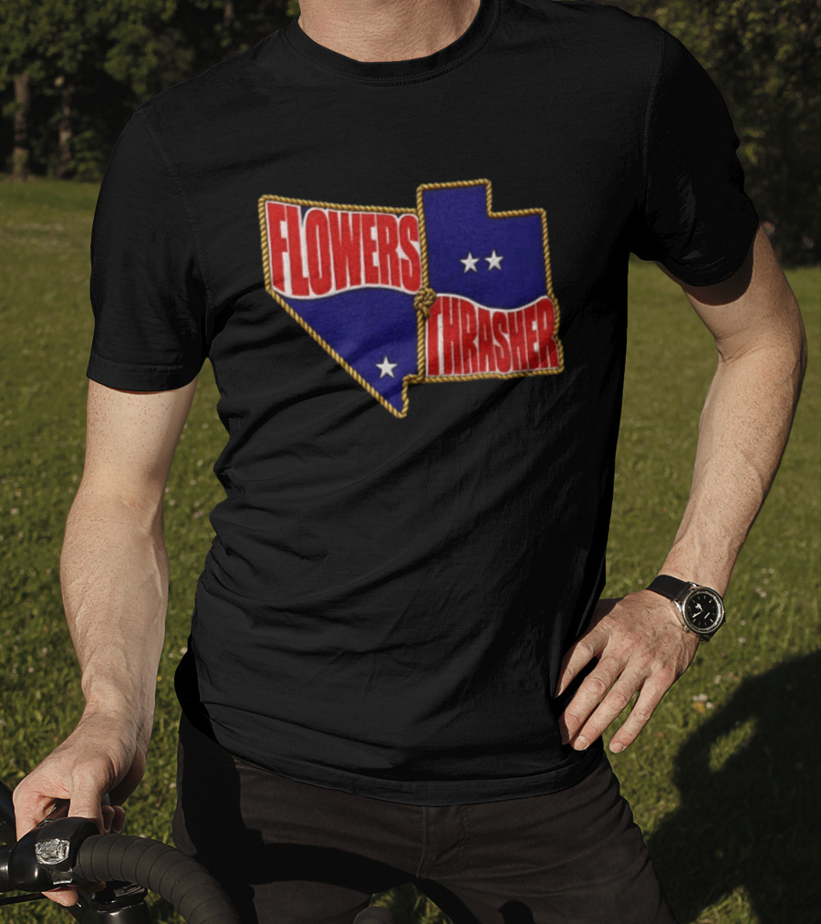FLOWERS THRASHER Nevada Utah Patch T-Shirt