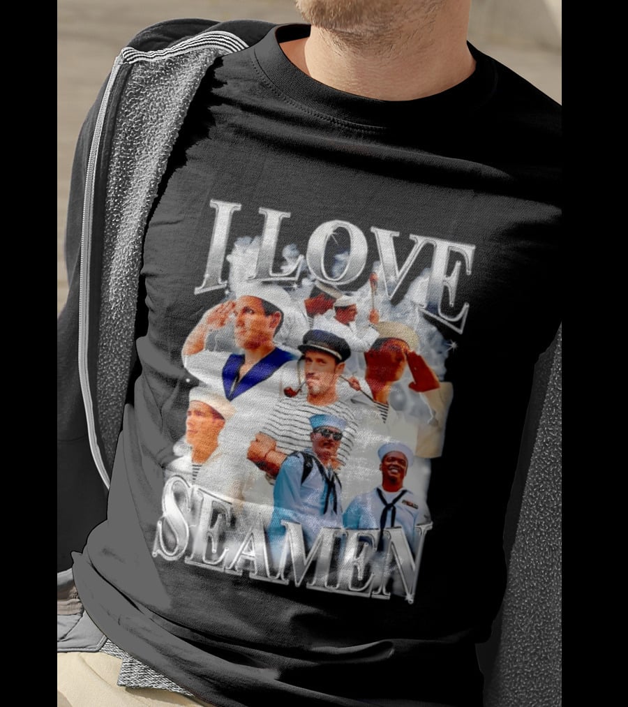 I Love Seamen Sailor Aesthetic Navy Nautical T-Shirt