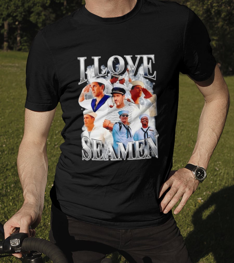 I Love Seamen Sailor Aesthetic Navy Nautical T-Shirt