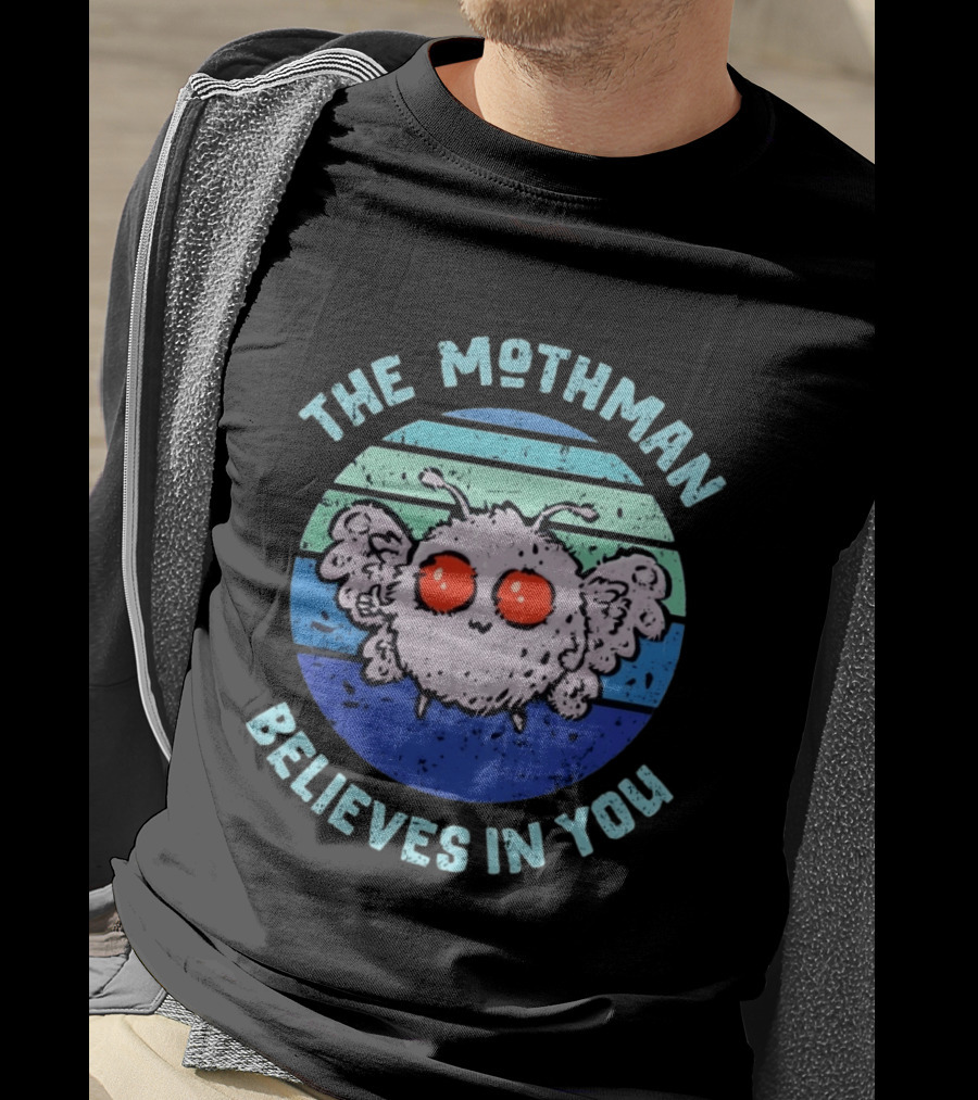 The Mothman Believes In You Distressed T-Shirt