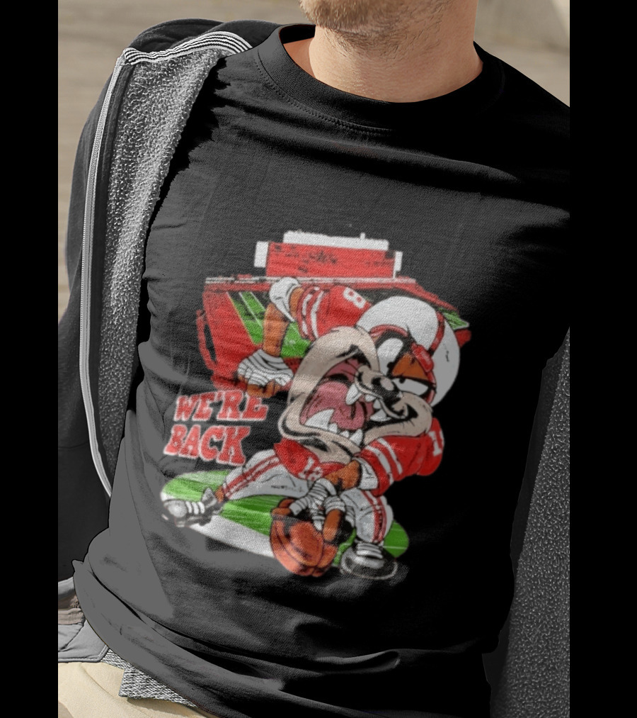 Taz Nebraska Cornhuskers We're Back Memorial Stadium Football T-Shirt