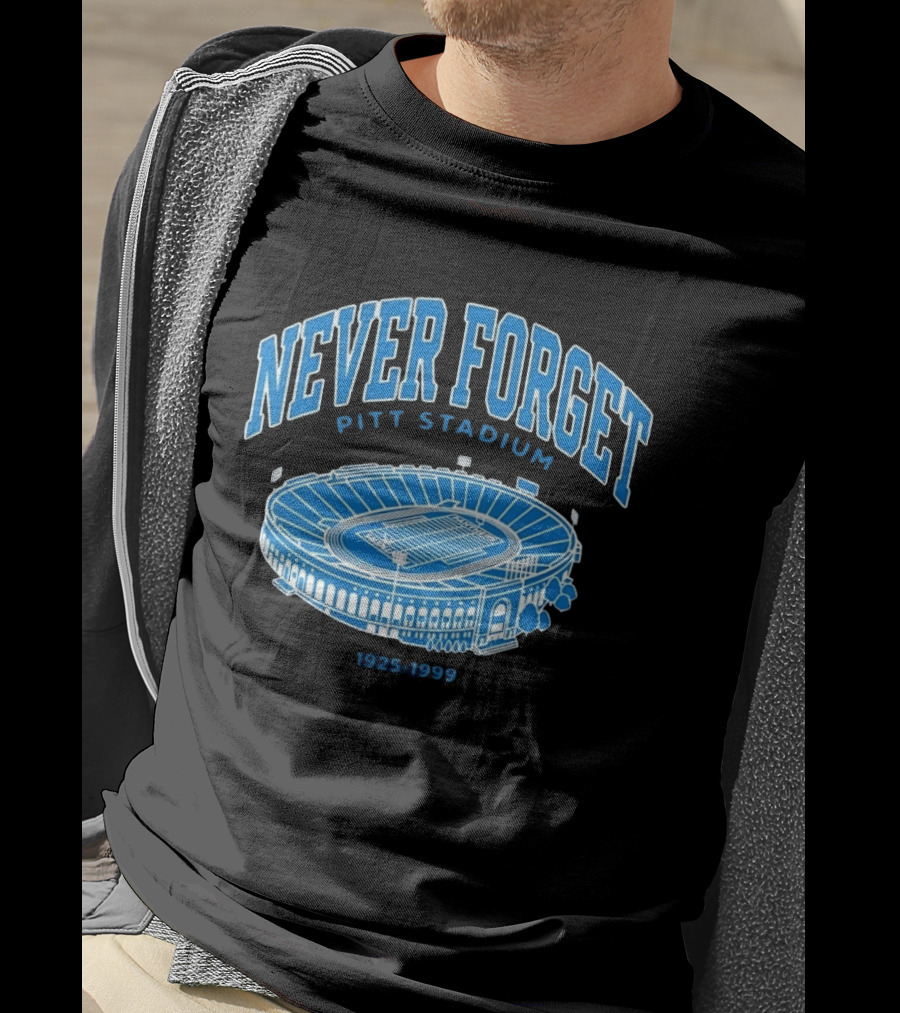 Never Forget Pitt Stadium 1925 1999 University Of Pittsburgh T-Shirt