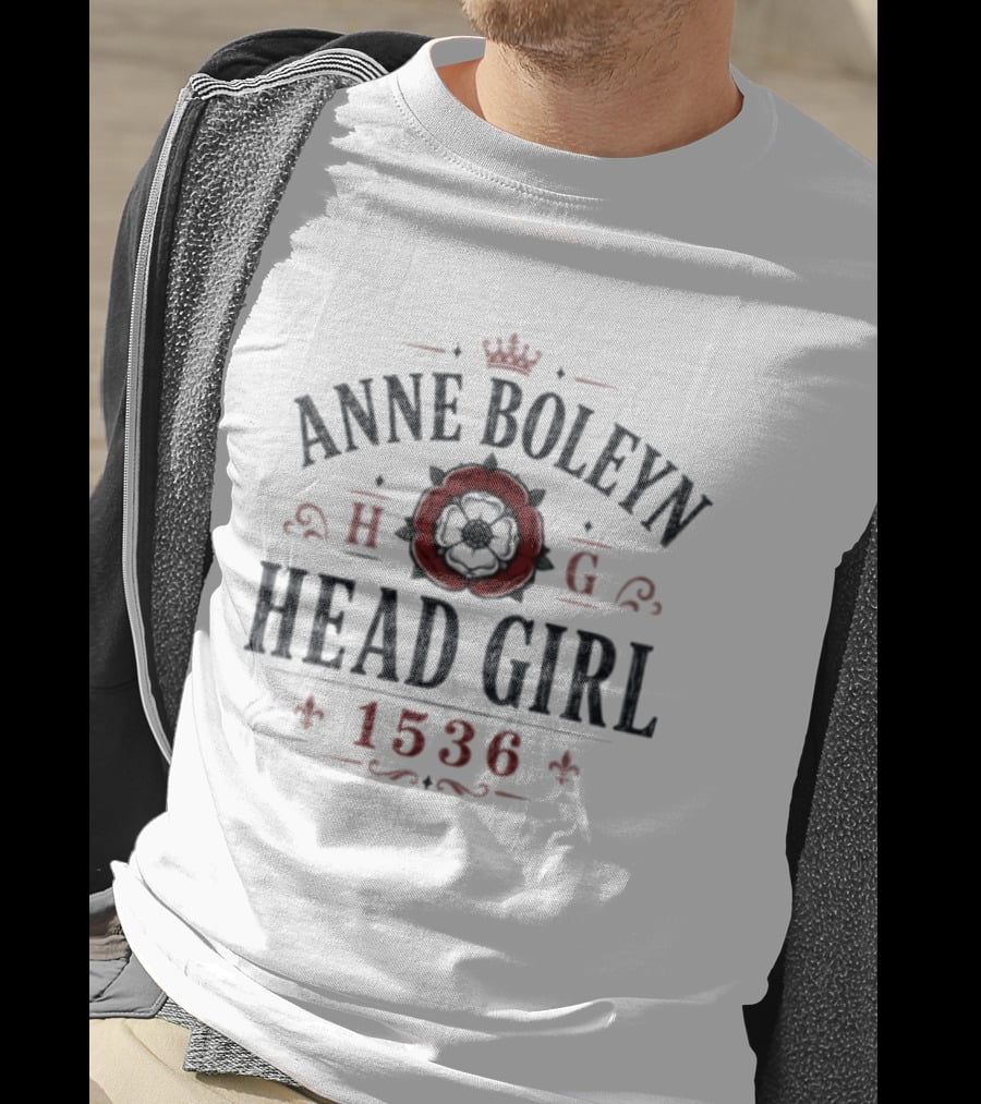 Anne Boleyn 1536 Head Girl Tudor Rose Crown T-Shirt