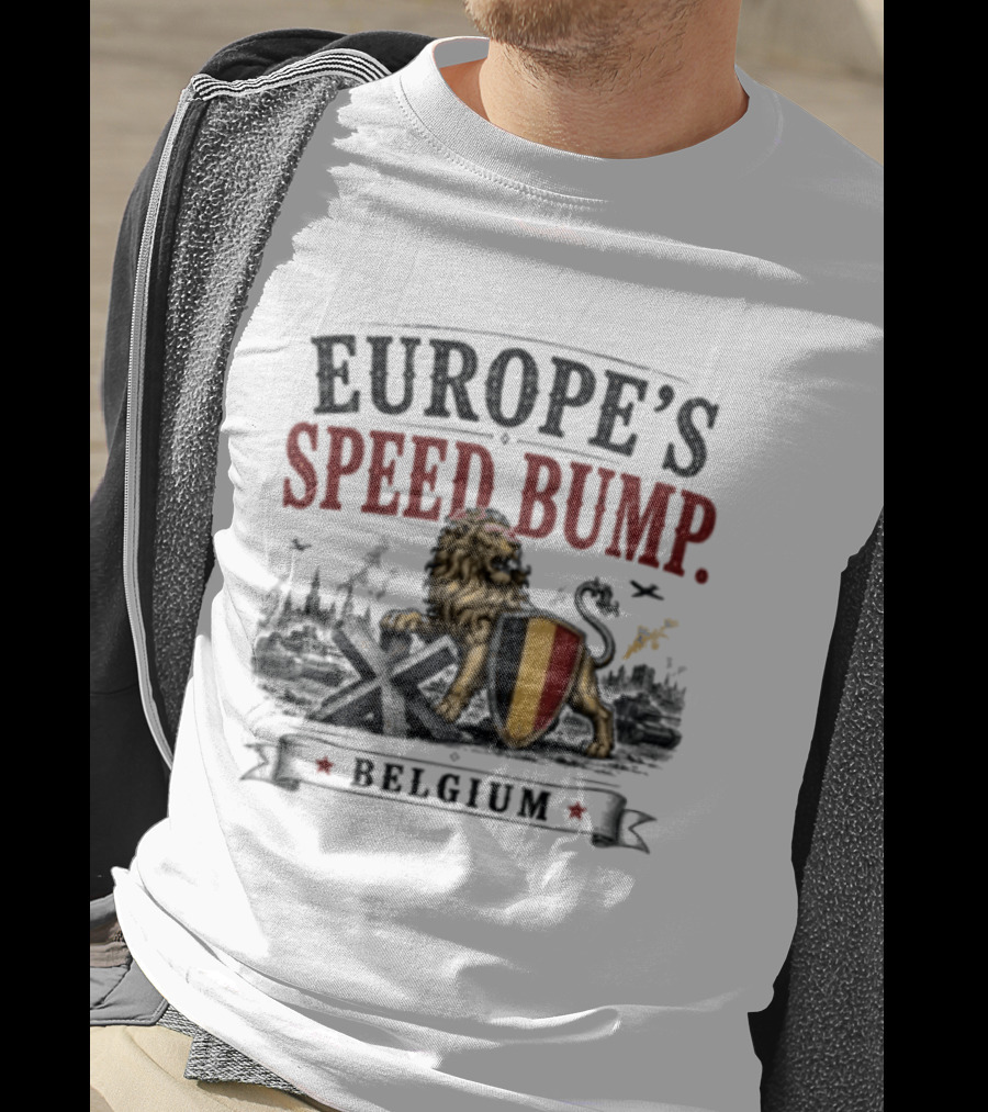 Belgium Europe's Speed Bump Lion Crest T-Shirt