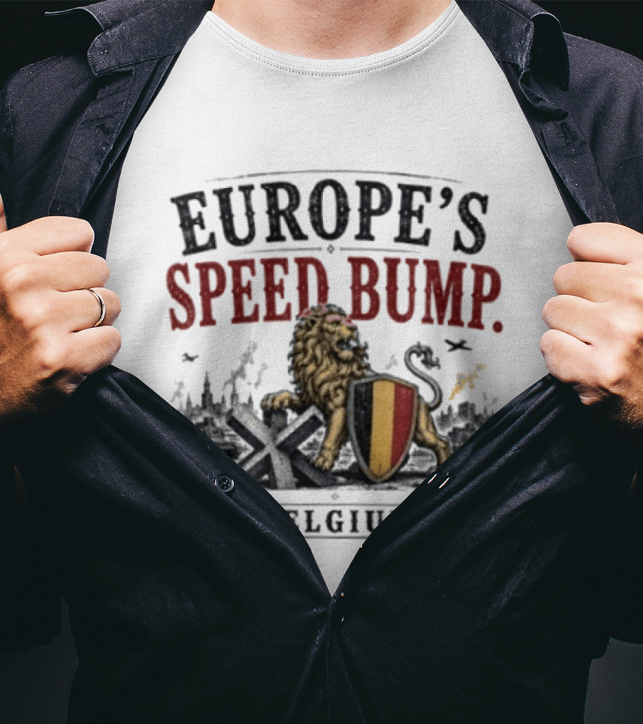 Belgium Europe's Speed Bump Lion Crest T-Shirt