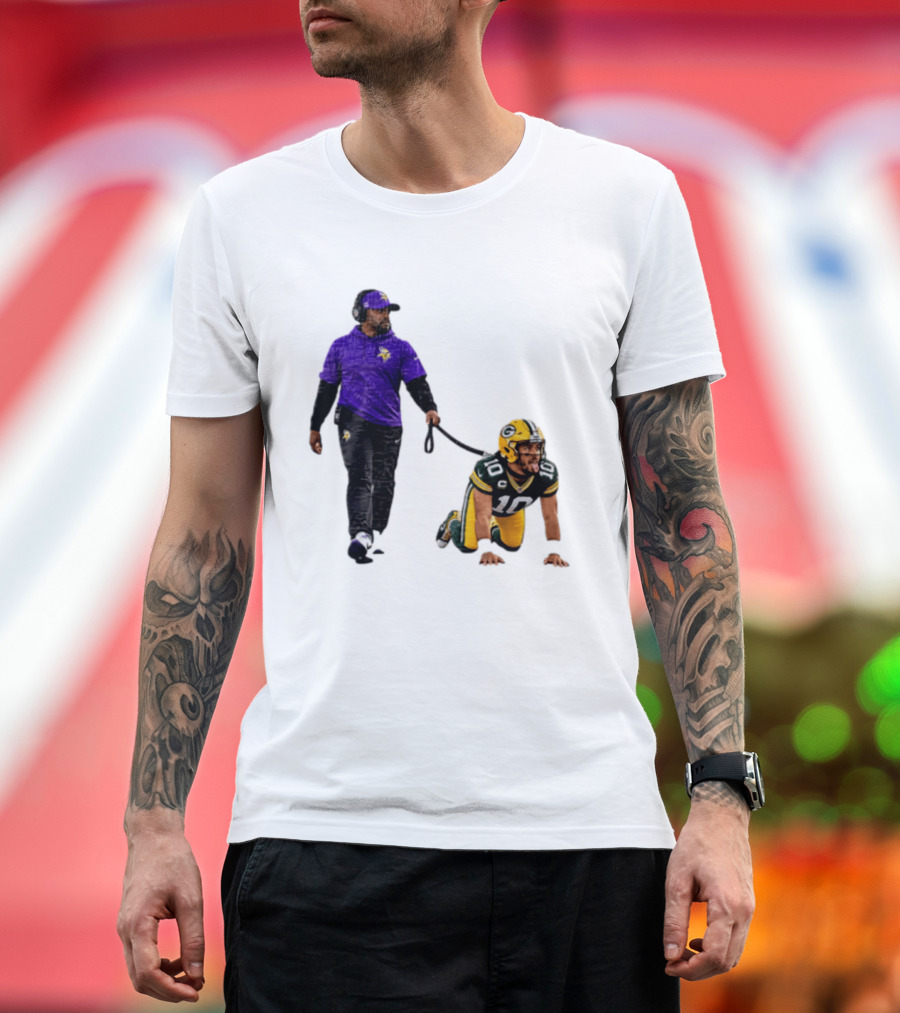 Brian Flores Minnesota Vikings Dominating Jordan Love Green Bay Packers NFL Meme T-Shirt