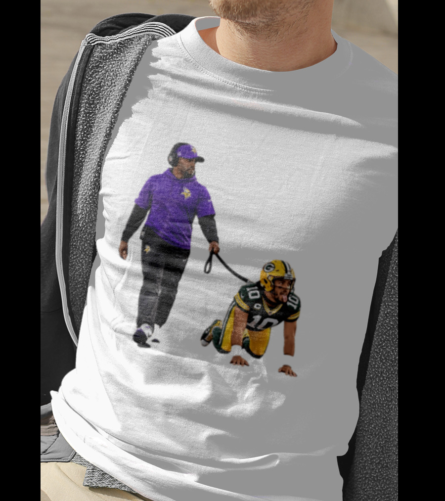 Brian Flores Minnesota Vikings Dominating Jordan Love Green Bay Packers NFL Meme T-Shirt
