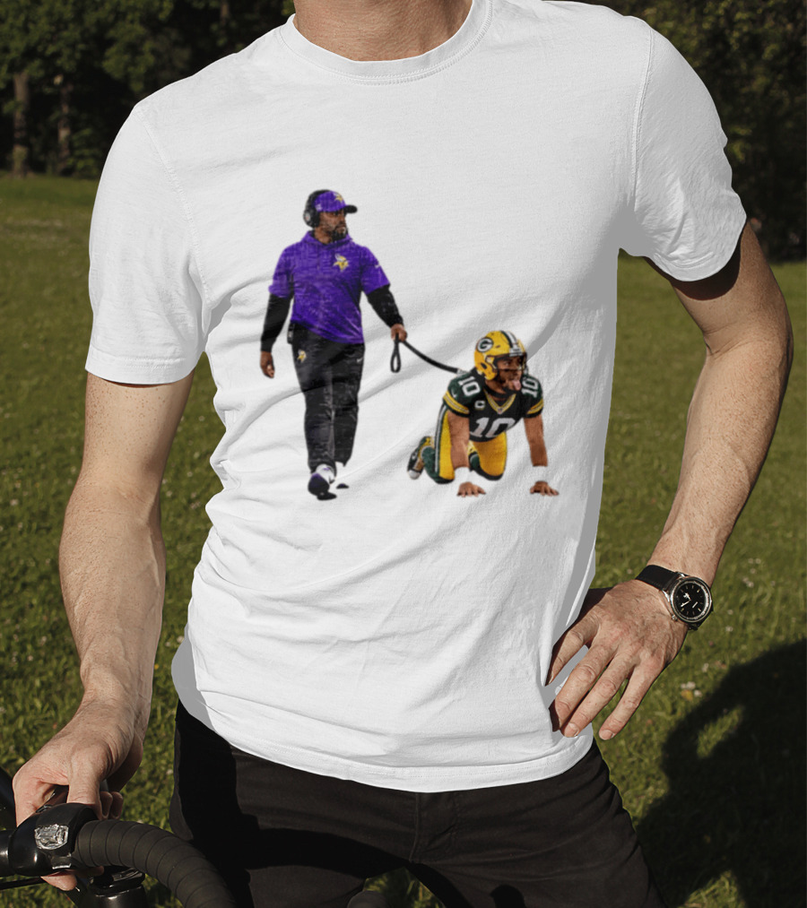 Brian Flores Minnesota Vikings Dominating Jordan Love Green Bay Packers NFL Meme T-Shirt