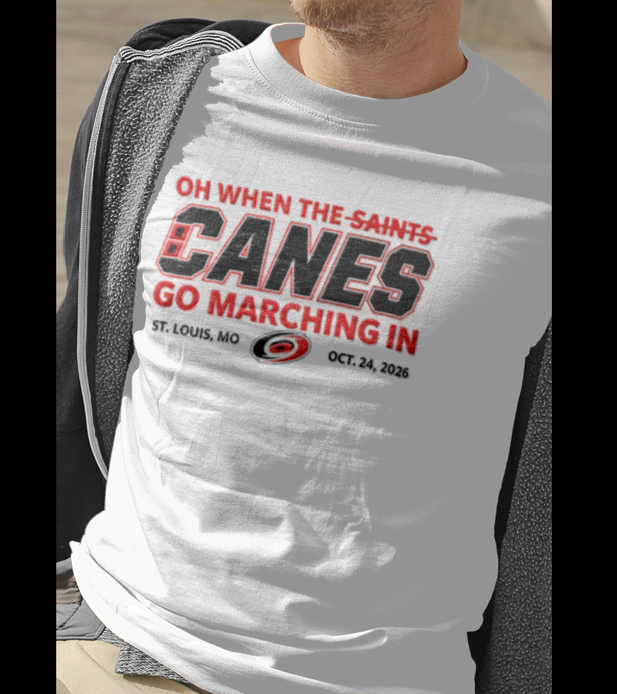 Oh When The Saints Canes Go Marching In St. Louis MO Oct 21 2006 T-Shirt