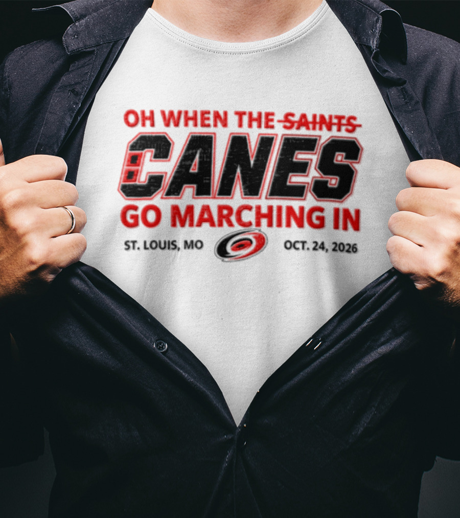 Oh When The Saints Canes Go Marching In St. Louis MO Oct 21 2006 T-Shirt