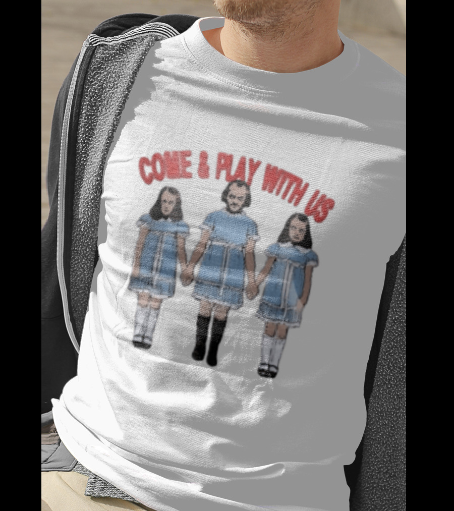 Come And Play With Us Creepy Twins Blue Dresses T-Shirt