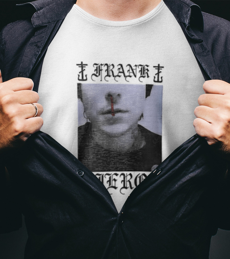 Franke Jero Dark Blue Aesthetic Nosebleed Art My Chemical Romance T-Shirt
