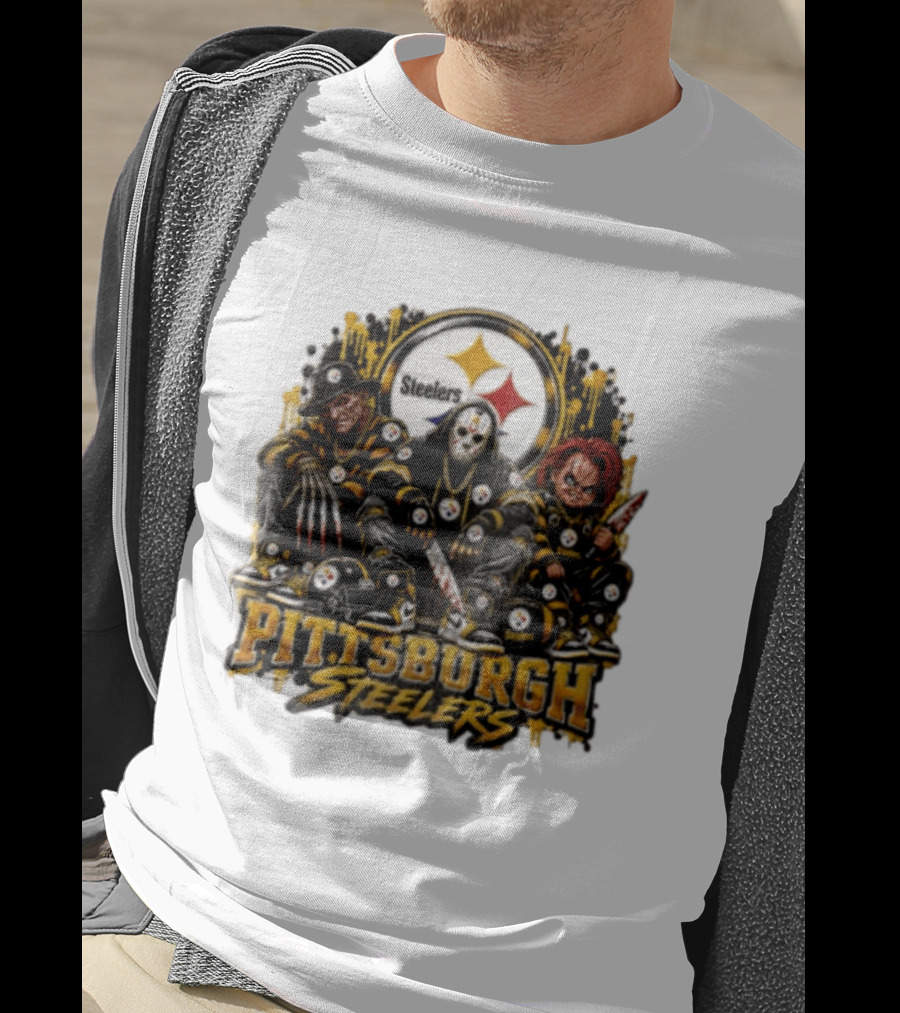 Freddy Krueger Jason Voorhees Chucky Steelers Halloween Pittsburgh T-Shirt