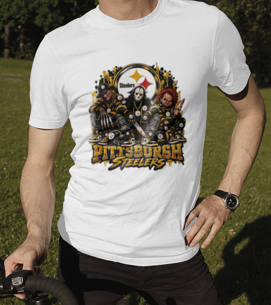 Freddy Krueger Jason Voorhees Chucky Steelers Halloween Pittsburgh T-Shirt