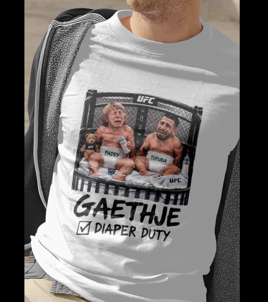 UFC Gaethje Diaper Duty Paddy Topuria Cage Fight T-Shirt