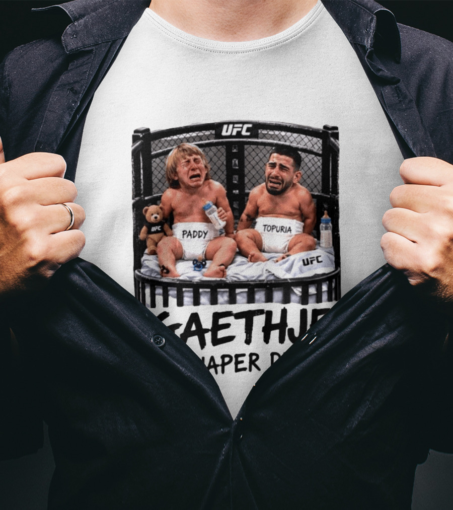 UFC Gaethje Diaper Duty Paddy Topuria Cage Fight T-Shirt