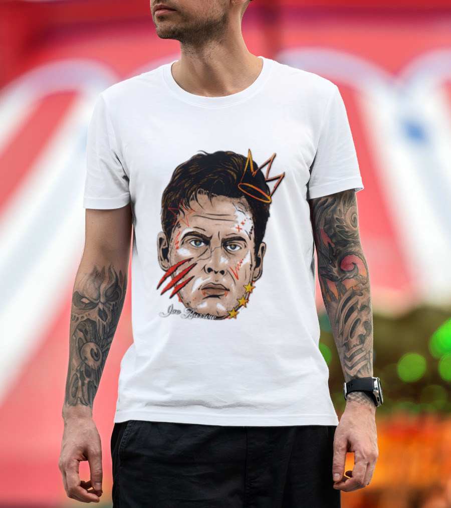 Joe Burrow Fat Head Limited Edition Player Crowned Star Scratches T-Shirt