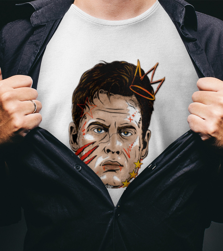 Joe Burrow Fat Head Limited Edition Player Crowned Star Scratches T-Shirt