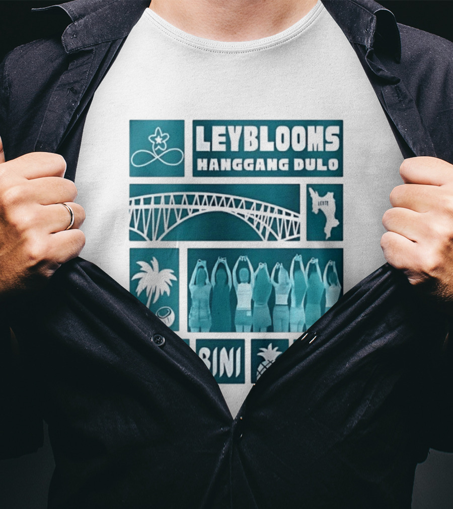 Leyblooms Hanggang Dulo Bini Eyyy Leyte Bridge Palm Coconut Pineapple T-Shirt