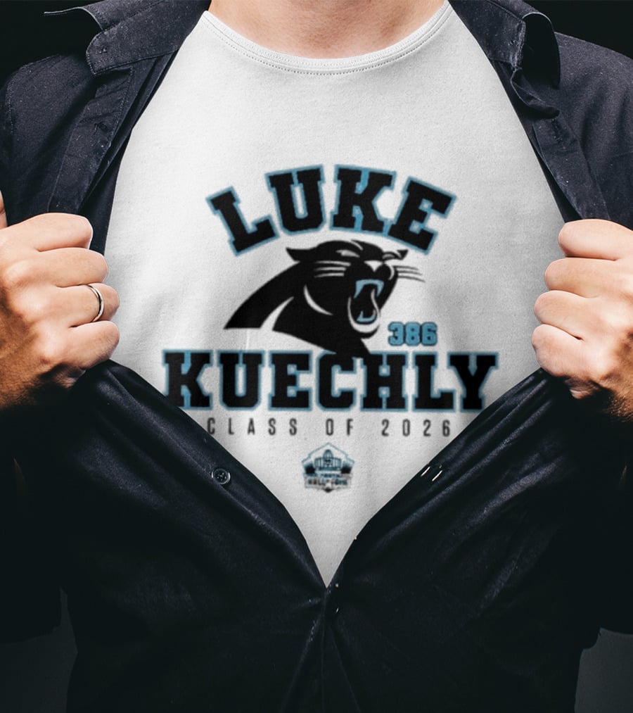 Luke Kuechly Panthers 386 Class Of 2026 Enshrinee Panthers T-Shirt
