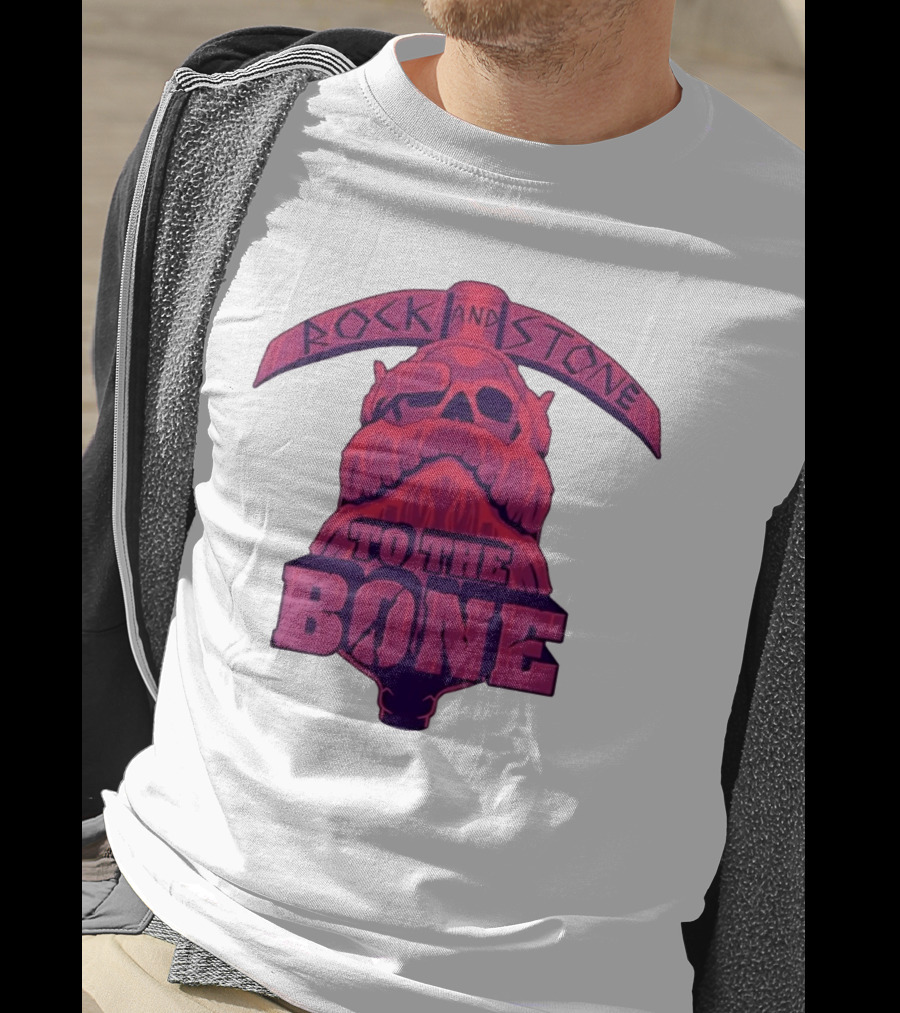 Rock And Stone To The Bone Dwarf Skull Gaming Deep Rock Galactic T-Shirt