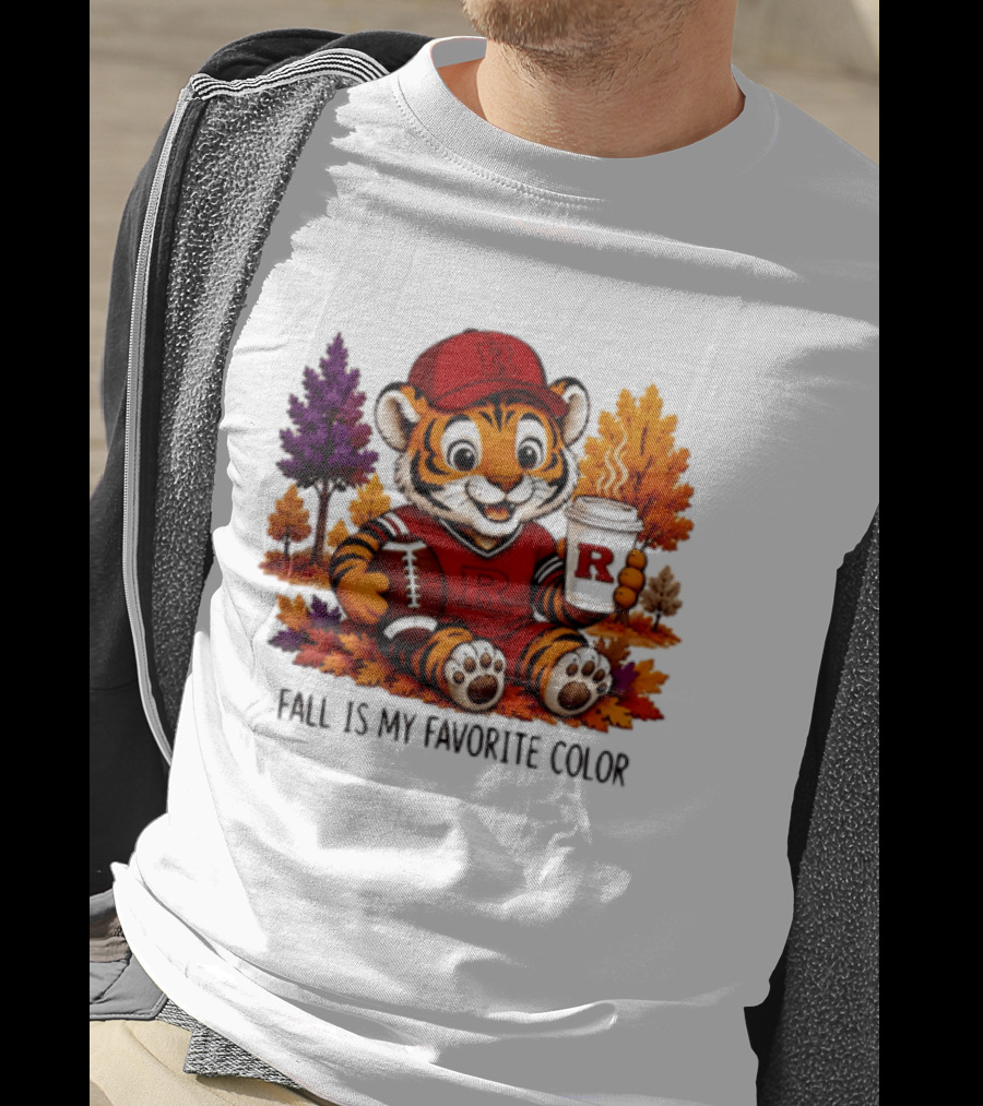 Rutgers Scarlet Knights Fall Is My Favorite Color Tiger Football 2026 T-Shirt