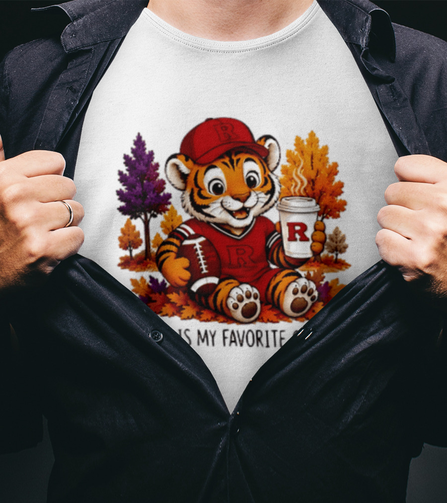 Rutgers Scarlet Knights Fall Is My Favorite Color Tiger Football 2026 T-Shirt