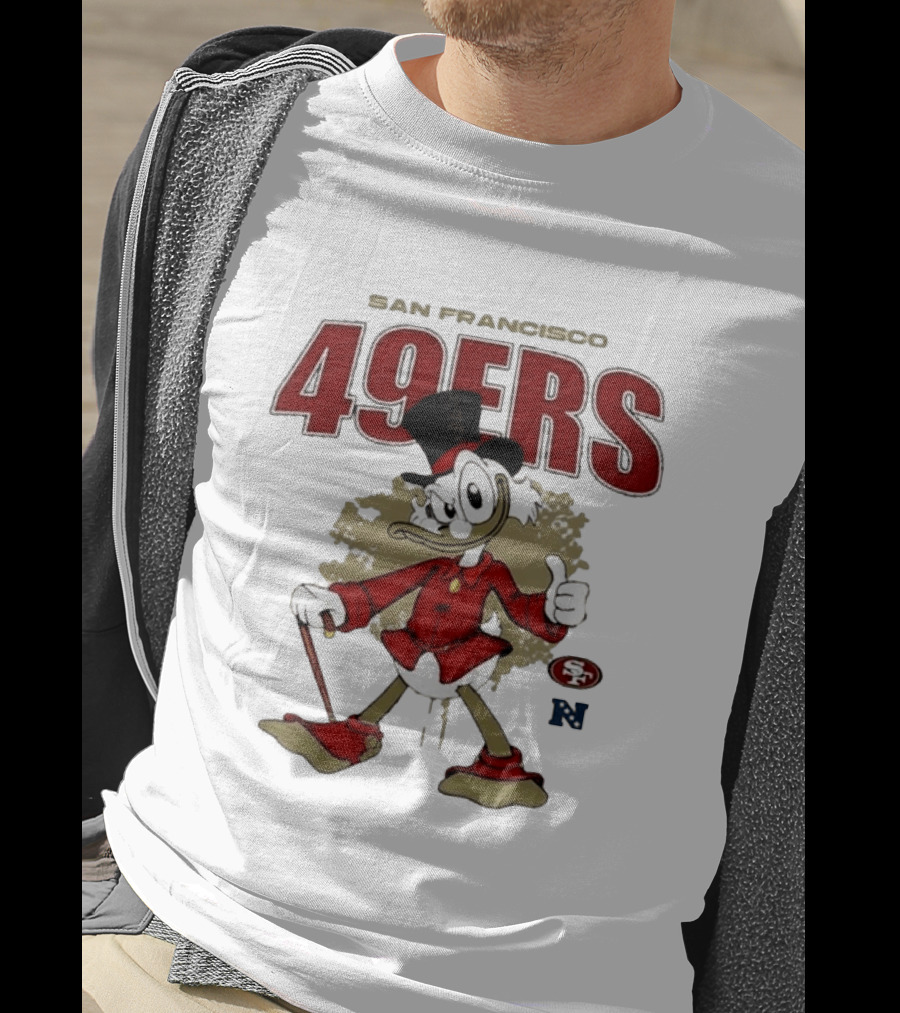 San Francisco 49ers Scrooge McDuck Crossover NFL Collaboration T-Shirt