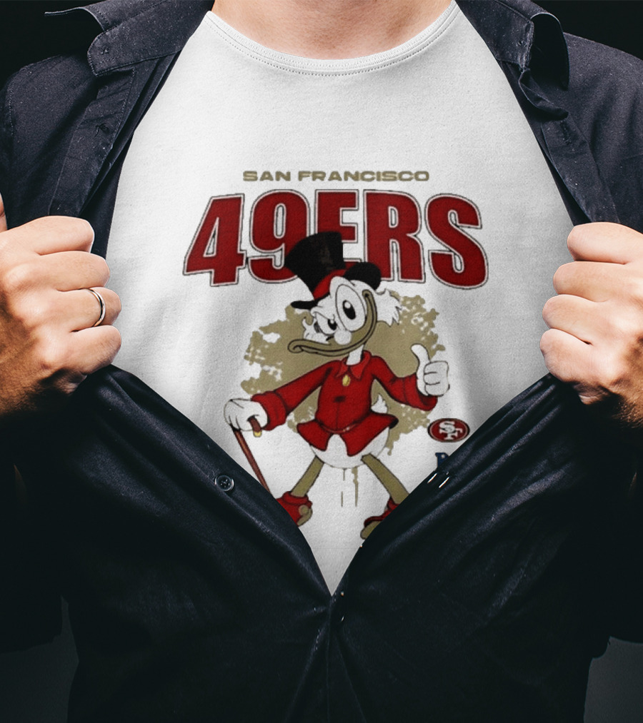 San Francisco 49ers Scrooge McDuck Crossover NFL Collaboration T-Shirt