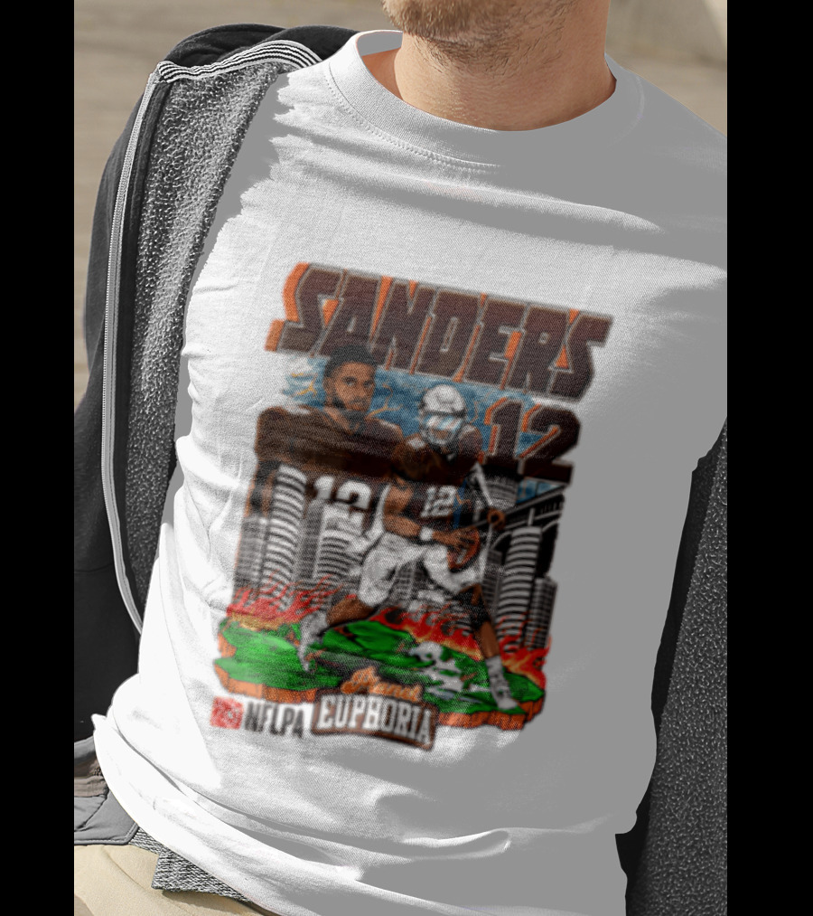 Sanders 12 Football Legend Euphoria NFCA Brand T-Shirt