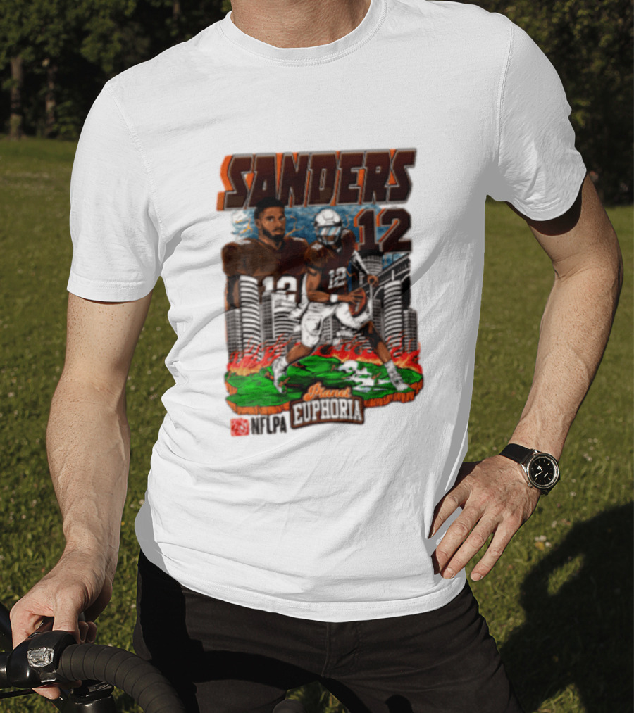 Sanders 12 Football Legend Euphoria NFCA Brand T-Shirt