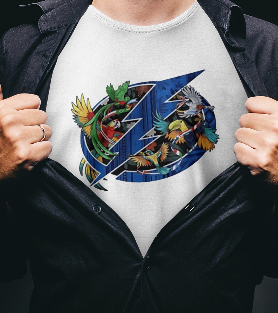 Tampa Bay Lightning NHL Tropical Birds Parrot Toucan Floridian T-Shirt