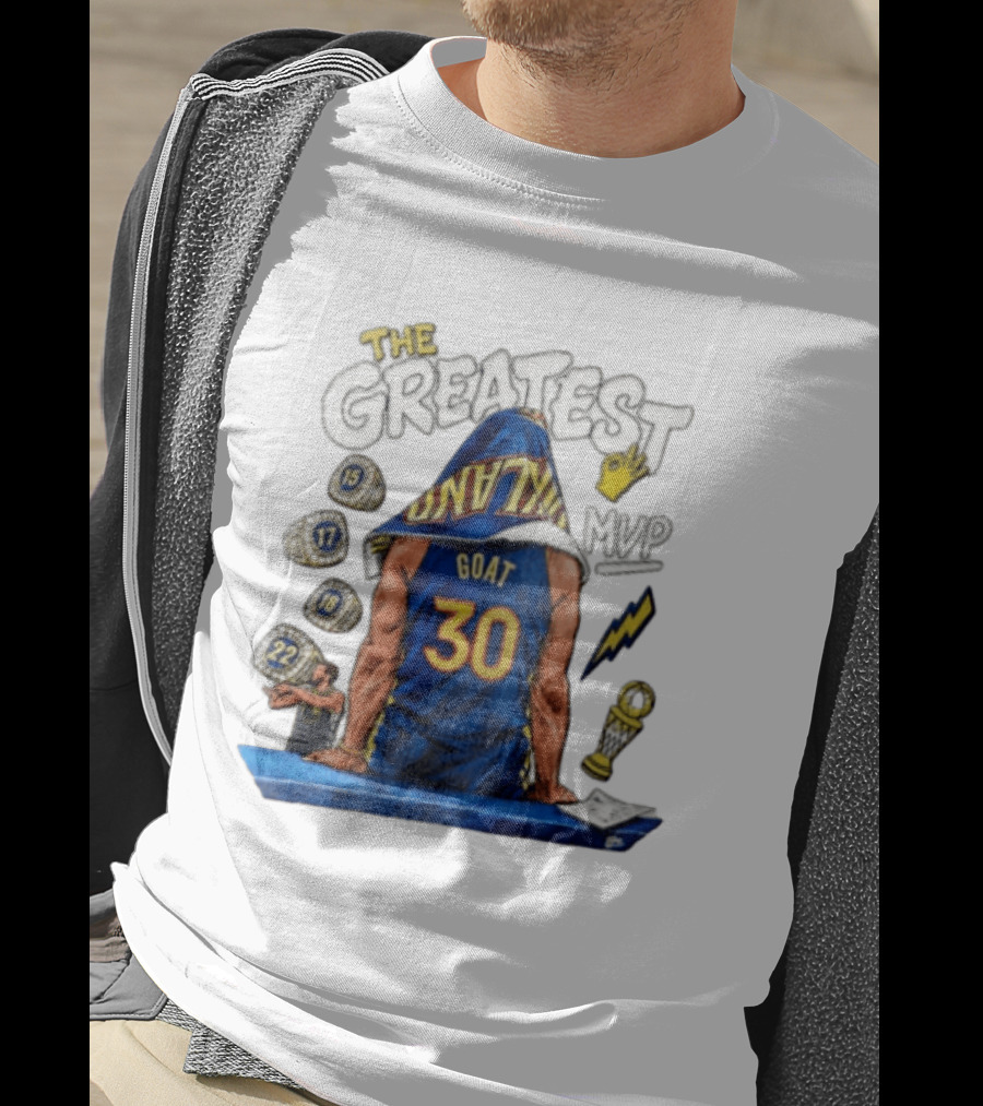 The Greatest Goat 30 MVP Stephen Curry Golden State Warriors Four Time Champion T-Shirt