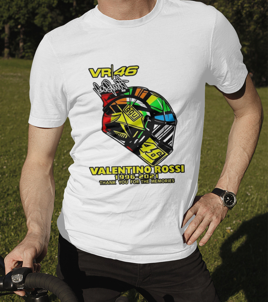 Valentino Rossi VR46 1996 2021 Thank You For The Memories Helmet T-Shirt