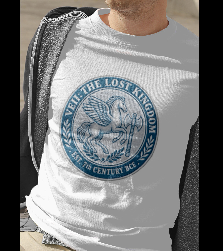 Veii The Lost Kingdom Est. 7th Century BCE Pegasus Horse Battle Axe T-Shirt